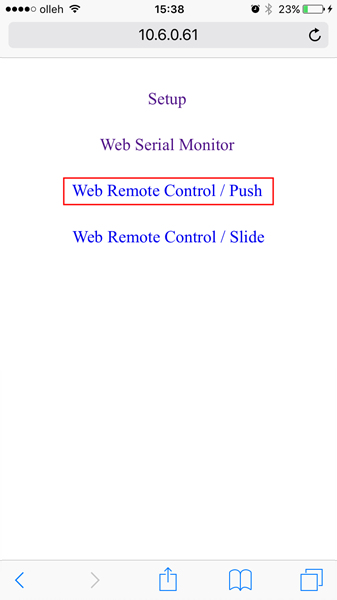 Web Remote Control Push