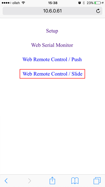 Web Remote Control Slide